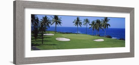 Golf Course at the Oceanside, Kona Country Club Ocean Course, Kailua Kona, Hawaii, USA-null-Framed Photographic Print