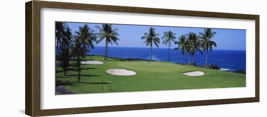 Golf Course at the Oceanside, Kona Country Club Ocean Course, Kailua Kona, Hawaii, USA-null-Framed Photographic Print