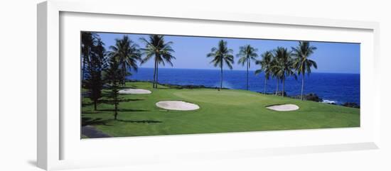 Golf Course at the Oceanside, Kona Country Club Ocean Course, Kailua Kona, Hawaii, USA-null-Framed Photographic Print