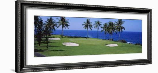 Golf Course at the Oceanside, Kona Country Club Ocean Course, Kailua Kona, Hawaii, USA-null-Framed Photographic Print