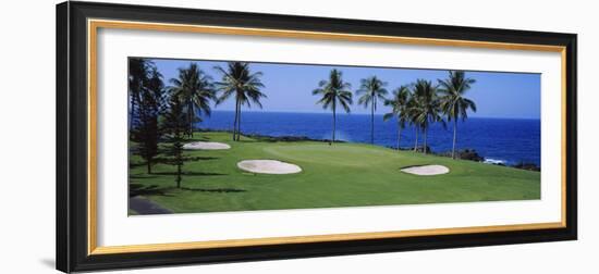 Golf Course at the Oceanside, Kona Country Club Ocean Course, Kailua Kona, Hawaii, USA-null-Framed Photographic Print