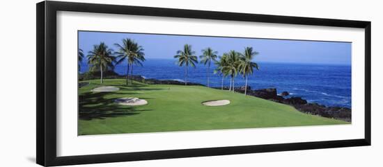 Golf Course at the Oceanside, Kona Country Club Ocean Course, Kailua Kona, Hawaii, USA-null-Framed Photographic Print