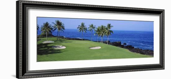 Golf Course at the Oceanside, Kona Country Club Ocean Course, Kailua Kona, Hawaii, USA-null-Framed Photographic Print