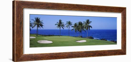 Golf Course at the Oceanside, Kona Country Club Ocean Course, Kailua Kona, Hawaii, USA-null-Framed Photographic Print