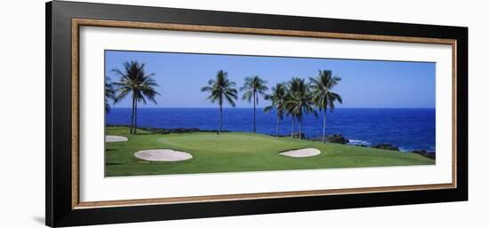 Golf Course at the Oceanside, Kona Country Club Ocean Course, Kailua Kona, Hawaii, USA-null-Framed Photographic Print