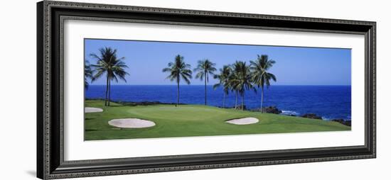 Golf Course at the Oceanside, Kona Country Club Ocean Course, Kailua Kona, Hawaii, USA-null-Framed Photographic Print