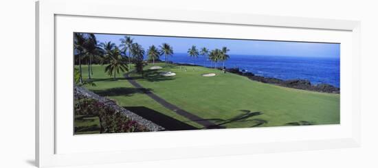 Golf Course at the Oceanside, Kona Country Club Ocean Course, Kailua Kona, Hawaii, USA-null-Framed Photographic Print