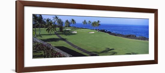 Golf Course at the Oceanside, Kona Country Club Ocean Course, Kailua Kona, Hawaii, USA-null-Framed Photographic Print