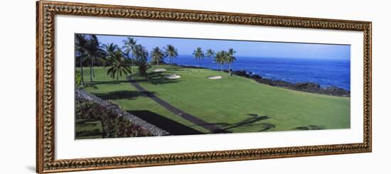 Golf Course at the Oceanside, Kona Country Club Ocean Course, Kailua Kona, Hawaii, USA-null-Framed Photographic Print