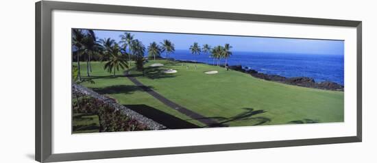 Golf Course at the Oceanside, Kona Country Club Ocean Course, Kailua Kona, Hawaii, USA-null-Framed Photographic Print