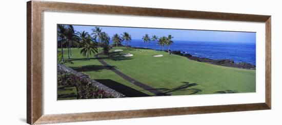 Golf Course at the Oceanside, Kona Country Club Ocean Course, Kailua Kona, Hawaii, USA-null-Framed Photographic Print