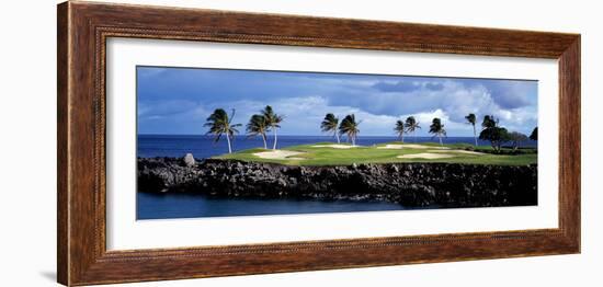 Golf Course at the Seaside, Hawaii, USA-null-Framed Photographic Print