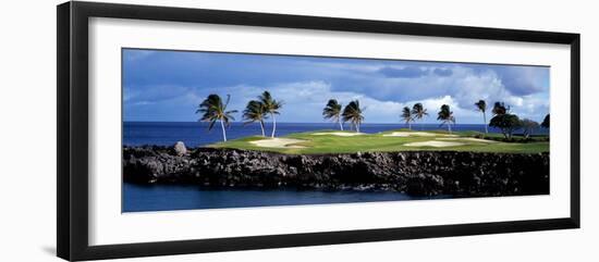 Golf Course at the Seaside, Hawaii, USA-null-Framed Photographic Print