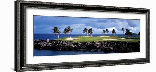 Golf Course at the Seaside, Hawaii, USA-null-Framed Photographic Print