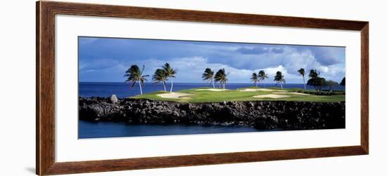 Golf Course at the Seaside, Hawaii, USA-null-Framed Photographic Print