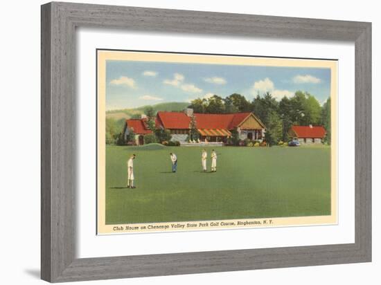 Golf Course, Chenango, Binghamton, New York-null-Framed Art Print