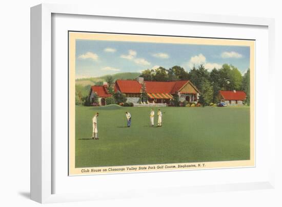 Golf Course, Chenango, Binghamton, New York-null-Framed Art Print