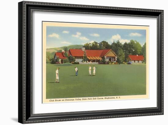 Golf Course, Chenango, Binghamton, New York-null-Framed Art Print