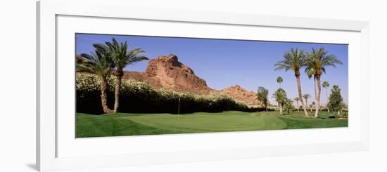 Golf Course Near Rock Formations, Paradise Valley, Maricopa County, Arizona, USA-null-Framed Photographic Print