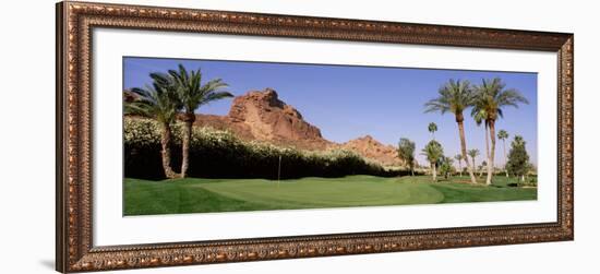 Golf Course Near Rock Formations, Paradise Valley, Maricopa County, Arizona, USA-null-Framed Photographic Print