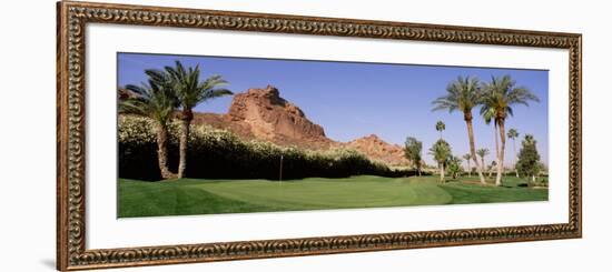 Golf Course Near Rock Formations, Paradise Valley, Maricopa County, Arizona, USA-null-Framed Photographic Print