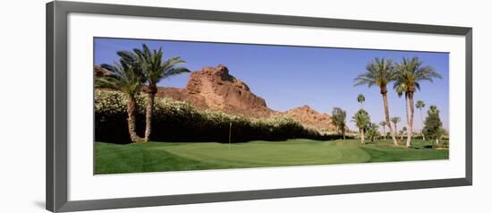 Golf Course Near Rock Formations, Paradise Valley, Maricopa County, Arizona, USA-null-Framed Photographic Print