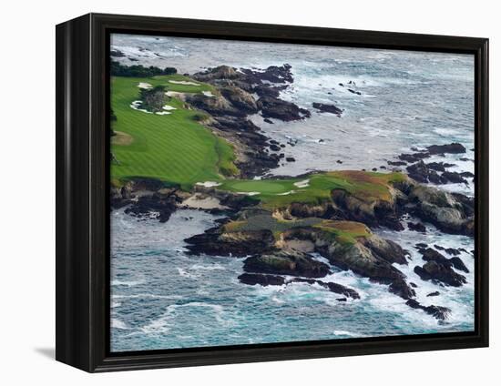 Golf Course on an Island, Pebble Beach Golf Links, Pebble Beach, Monterey County, California, USA-null-Framed Premier Image Canvas
