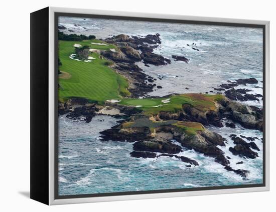 Golf Course on an Island, Pebble Beach Golf Links, Pebble Beach, Monterey County, California, USA-null-Framed Premier Image Canvas