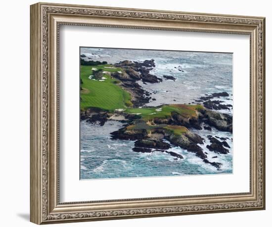 Golf Course on an Island, Pebble Beach Golf Links, Pebble Beach, Monterey County, California, USA-null-Framed Photographic Print