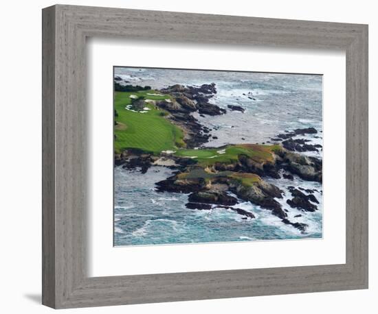 Golf Course on an Island, Pebble Beach Golf Links, Pebble Beach, Monterey County, California, USA-null-Framed Photographic Print