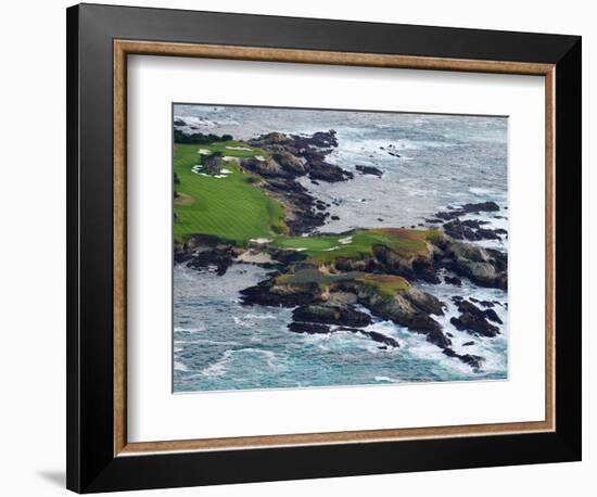 Golf Course on an Island, Pebble Beach Golf Links, Pebble Beach, Monterey County, California, USA-null-Framed Photographic Print