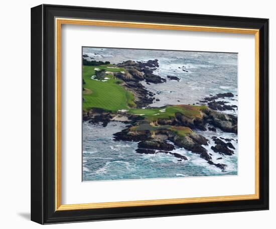 Golf Course on an Island, Pebble Beach Golf Links, Pebble Beach, Monterey County, California, USA-null-Framed Photographic Print