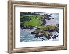 Golf Course on an Island, Pebble Beach Golf Links, Pebble Beach, Monterey County, California, USA-null-Framed Photographic Print