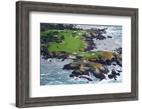 Golf Course on an Island, Pebble Beach Golf Links, Pebble Beach, Monterey County, California, USA-null-Framed Photographic Print