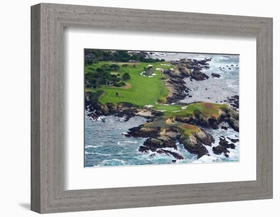 Golf Course on an Island, Pebble Beach Golf Links, Pebble Beach, Monterey County, California, USA-null-Framed Photographic Print