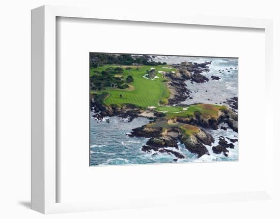 Golf Course on an Island, Pebble Beach Golf Links, Pebble Beach, Monterey County, California, USA-null-Framed Photographic Print