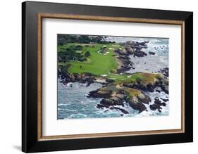 Golf Course on an Island, Pebble Beach Golf Links, Pebble Beach, Monterey County, California, USA-null-Framed Photographic Print