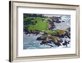 Golf Course on an Island, Pebble Beach Golf Links, Pebble Beach, Monterey County, California, USA-null-Framed Photographic Print