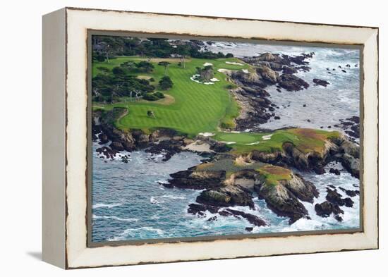 Golf Course on an Island, Pebble Beach Golf Links, Pebble Beach, Monterey County, California, USA-null-Framed Premier Image Canvas