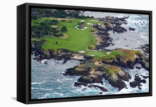 Golf Course on an Island, Pebble Beach Golf Links, Pebble Beach, Monterey County, California, USA-null-Framed Premier Image Canvas