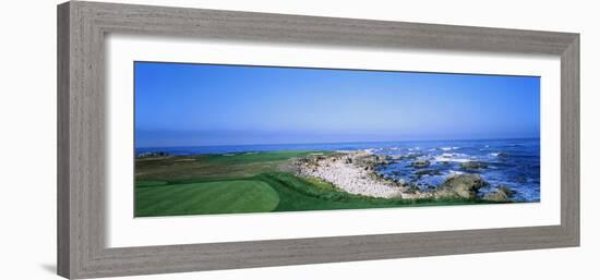 Golf Course on the Coast, Monterey Peninsula, Monterey, California, USA-null-Framed Photographic Print