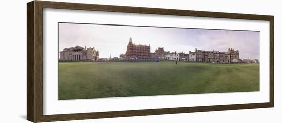 Golf Course with Buildings in the Background, St. Andrews, Fife, Scotland-null-Framed Photographic Print