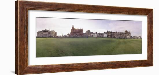 Golf Course with Buildings in the Background, St. Andrews, Fife, Scotland-null-Framed Photographic Print