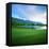 Golf Course with Mountain Range in the Background, Teton Pines Golf Course, Jackson, Wyoming, USA-null-Framed Premier Image Canvas