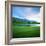 Golf Course with Mountain Range in the Background, Teton Pines Golf Course, Jackson, Wyoming, USA-null-Framed Photographic Print