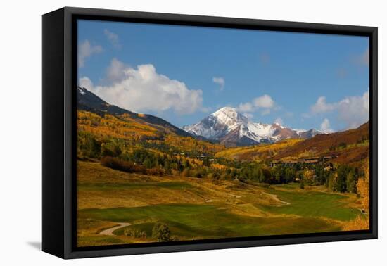 Golf course with view of Mt. Daly in autumn.-Mallorie Ostrowitz-Framed Premier Image Canvas