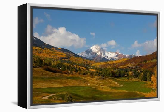 Golf course with view of Mt. Daly in autumn.-Mallorie Ostrowitz-Framed Premier Image Canvas