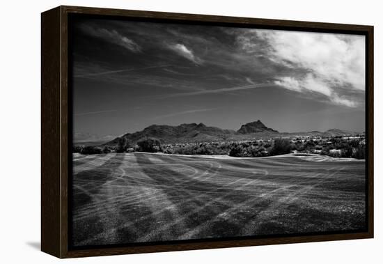 Golf CourseScottsdale Arizona b/w-null-Framed Stretched Canvas