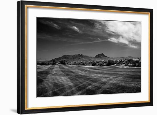 Golf CourseScottsdale Arizona b/w-null-Framed Photo