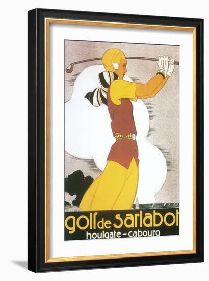 Golf De Sarlabot, Woman Golfer-null-Framed Art Print